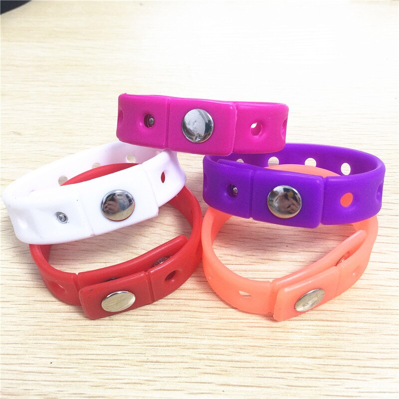 10 pcs, 195MM LengthX15MM Breedte, Voor Chirlden Siliconen Polsbandjes Armbanden Fit Schoen Charmes, Feestartikelen,