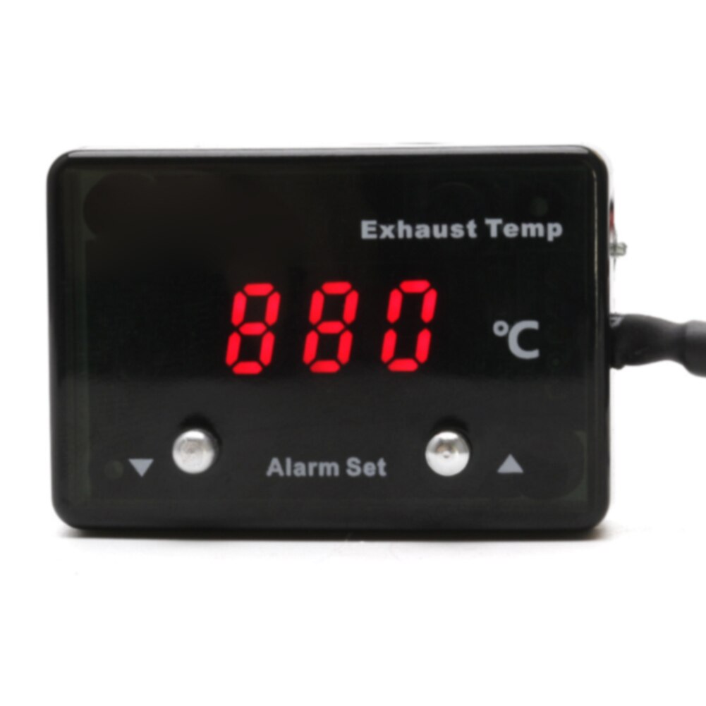 Pantalla Digital LED pirómetro medidor de temperatura de escape motocicletas coche modificado Indicador de Gas con Sensor de Metal accesorios coloridos