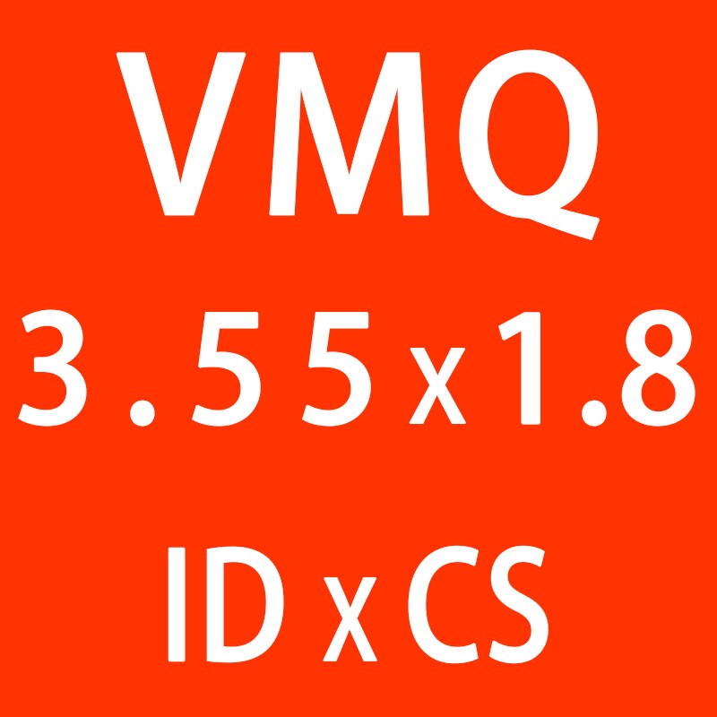 10 stk / parti silikone ringe silikone / vmq o ring 1.8mm tykkelse  id1.8/2/2.24/2.5/2.8/3.15/3.55/3.75/4mm gummi o-ring tætningspakning: Id3.55mm