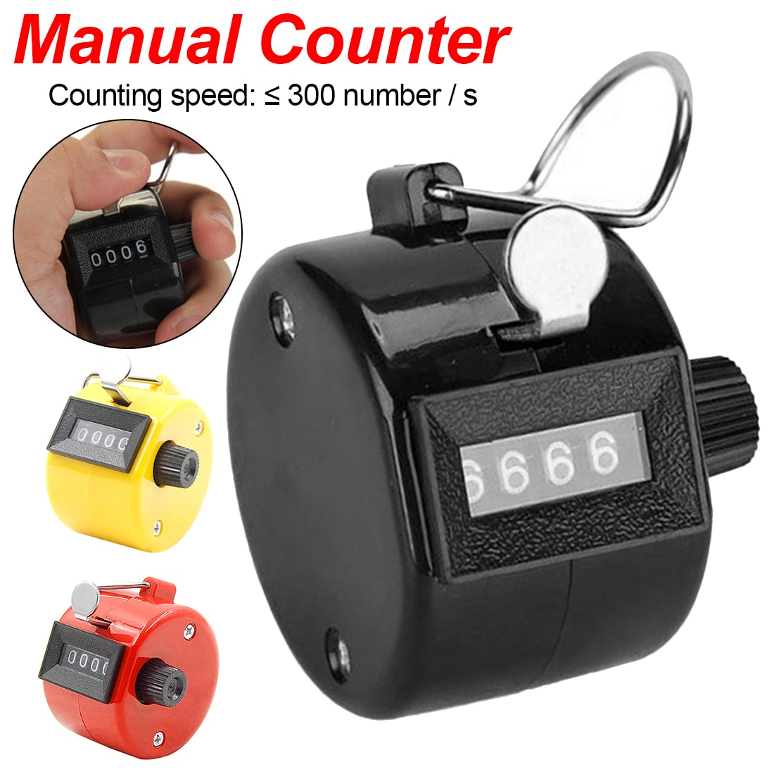 Mini Digitale Hand Tally Counter 4 Cijferig Nummer Hand Held Tally Teller Handleiding Tellen Golf Clicker Training Teller