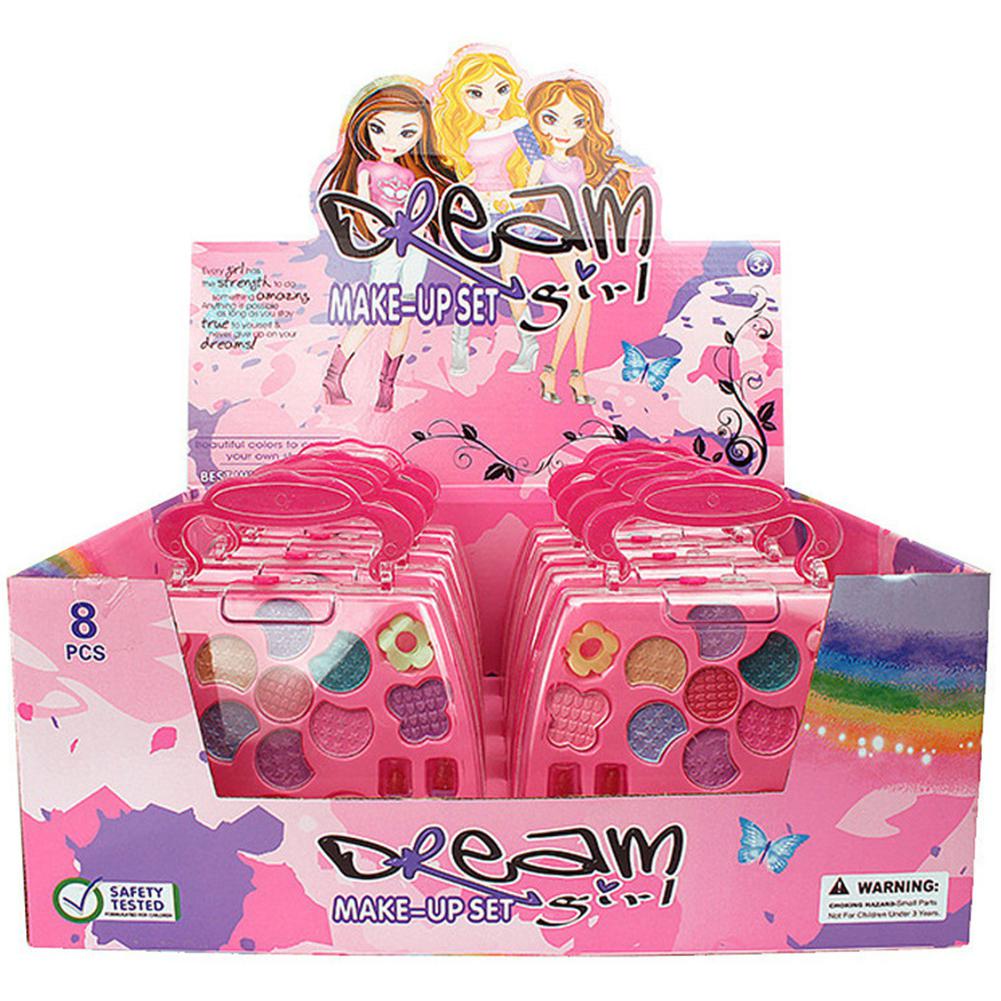 Children Girls Simulation Dressing Table Makeup Toy Cosmetics Party Performances Dressing Box Set