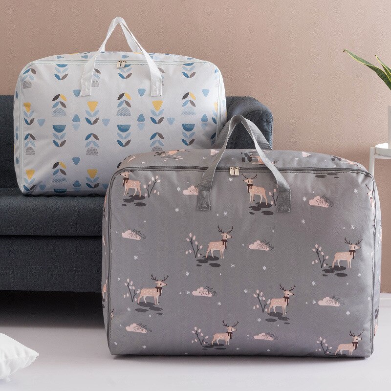 Oxford Waterproof Portable Clothes Storage Bag Foldable Closet Blanket Quilt Organizer Folding Closet Tidy Case Accessories Gear