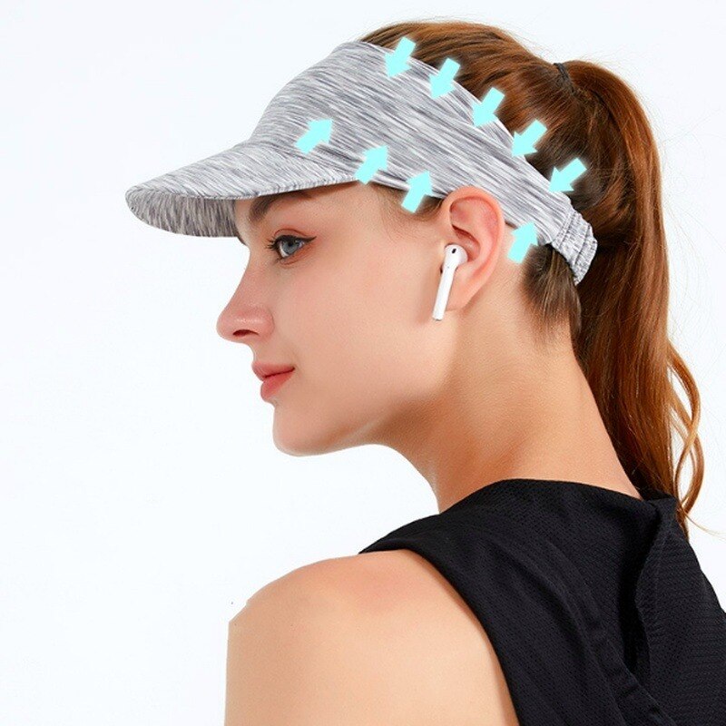 Adjustable Women Summer Sport Headband Classic Sun Empty Top Baseball Cap