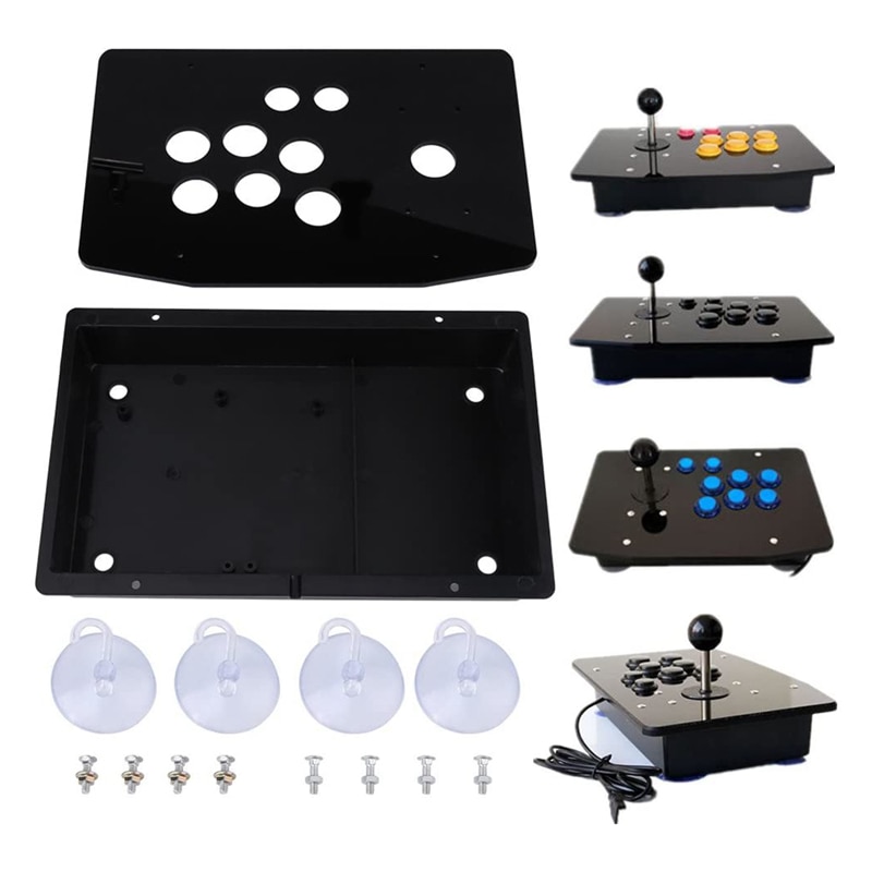 Acrylic Panel and Cover DIY Kit Kit Replacement for Arcade Gaming Black