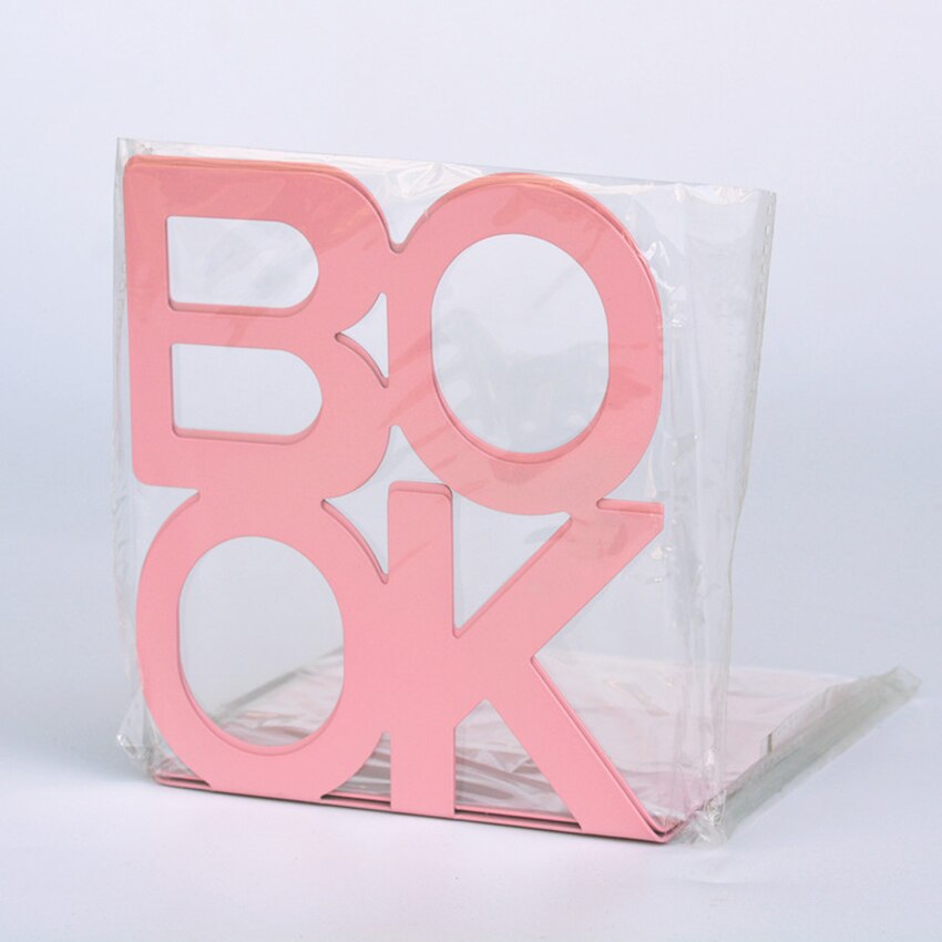 1 paar boekensteunen in de vorm van een alfabet van metaal, houder voor thuiskantoor, bureau, boekenrek, boekenstandaard, 140 x 125 x 130mm
