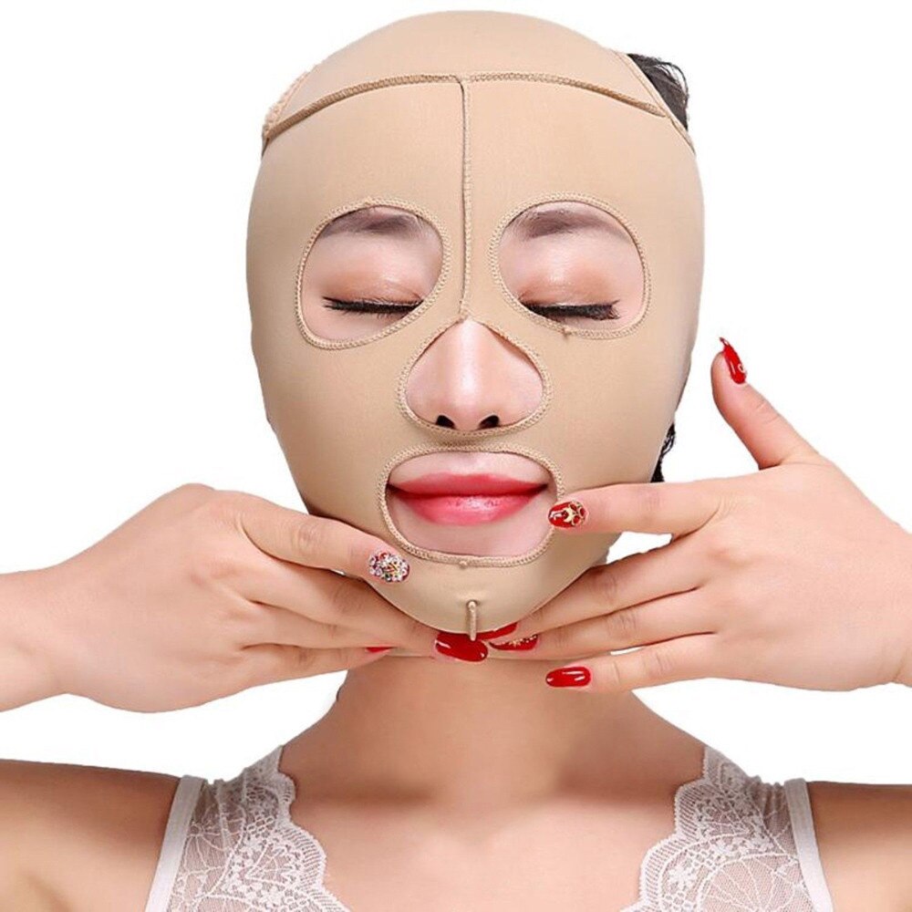 Tynde ansigtsværktøjer sundhedspleje massage fuld ansigtsløftmaske slankende ansigtsmassage bandage s/m/l/xl lift-up chin v face shaper: S