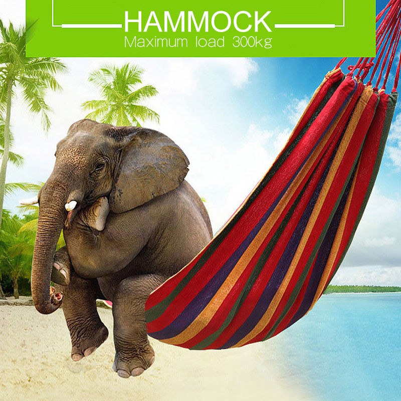 Podróż Hamak kempingowy kolorowy pasek płótno pojedyncze podwójne Hamaca Rede De Dormir Hamak krzesło obrotowe łóżko Hamak meble ogrodowe
