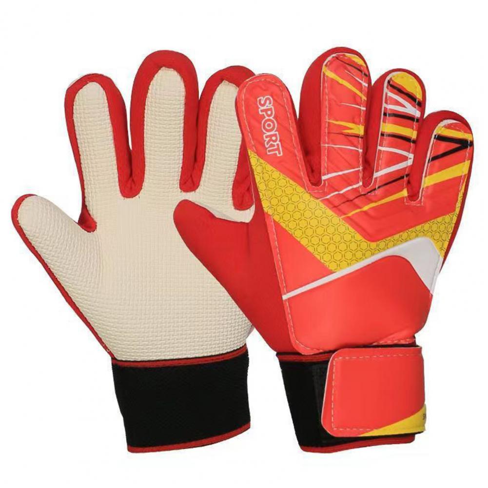 1 paar keepershandschoenen Ademend slagvast Antisliptextuur Voetbaltrainingshandschoenen Keepershandschoenen voor kinderen: Grey