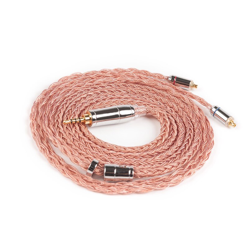 Kbear 16 núcleo prata chapeado equilibrado cabo 2.5/3.5/4.4mm com mmcx/2pin/qdc conector para zs10 pro as10 zsx zsn pro c12 BL-03: MMCX2.5