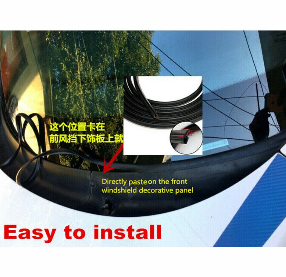 1.8M Rubber Auto Afdichting Onder Voorruit Panel Sealed Trim Moulding Afdichting Strips Met Lijm
