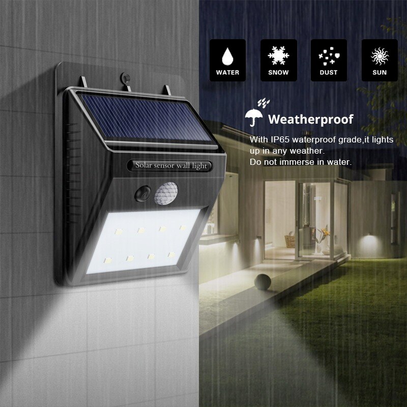 Solar Led Light Outdoor Lamp Pir Motion Sensor Led Wandlampen Schans Waterdicht Solar Voor Tuin Straat Lamp Outdoor Verlichting