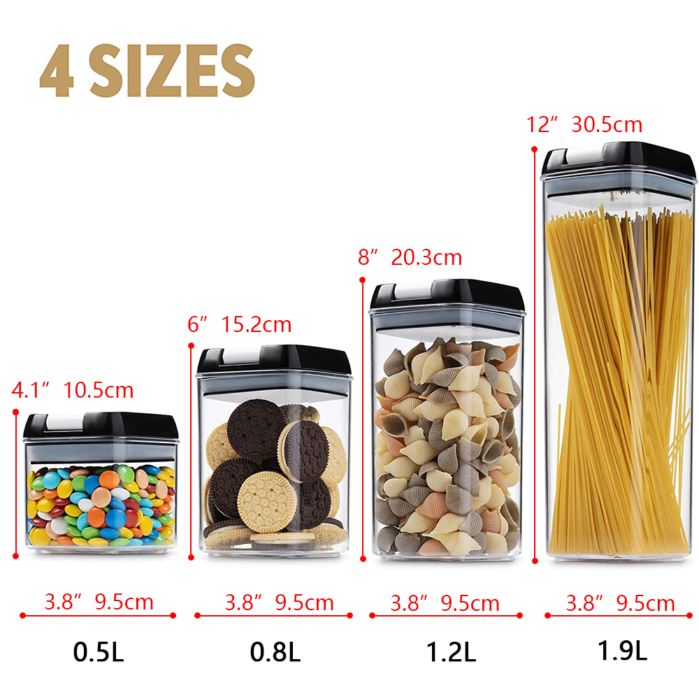 Airtight Plastic Storage Container,Cans for Bulk Cereals,Refrigerator Food Container Kitchen Multigrain Sealed Storage Jar