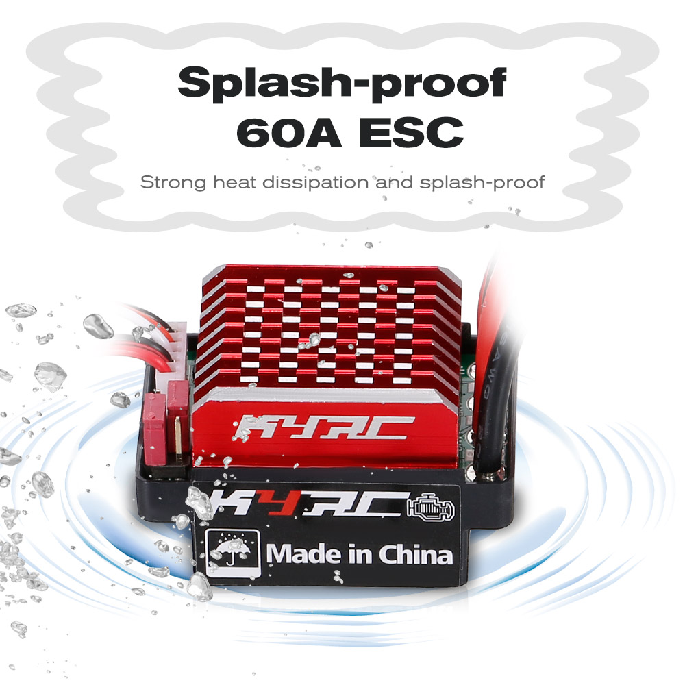 60A Esc Rc Auto Esc Brushed Electric Speed Controller Voor 1/10 Traxxas D90 Hsp Redcat Rc 4WD Tamiya Axiale SCX10 hpi Diy Rc Auto