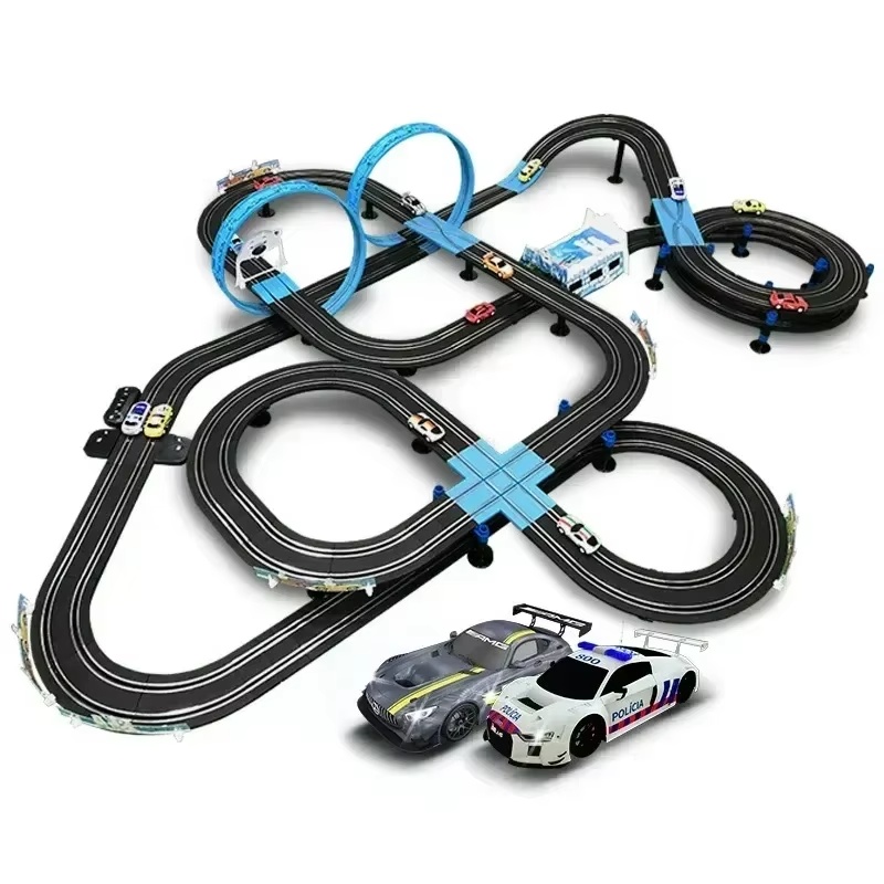 1:64 Electric Race Track Car Accessories Toy Remote Control Car Autorama Circuit Voiture Railway Slot Vehicle Kids Birthday