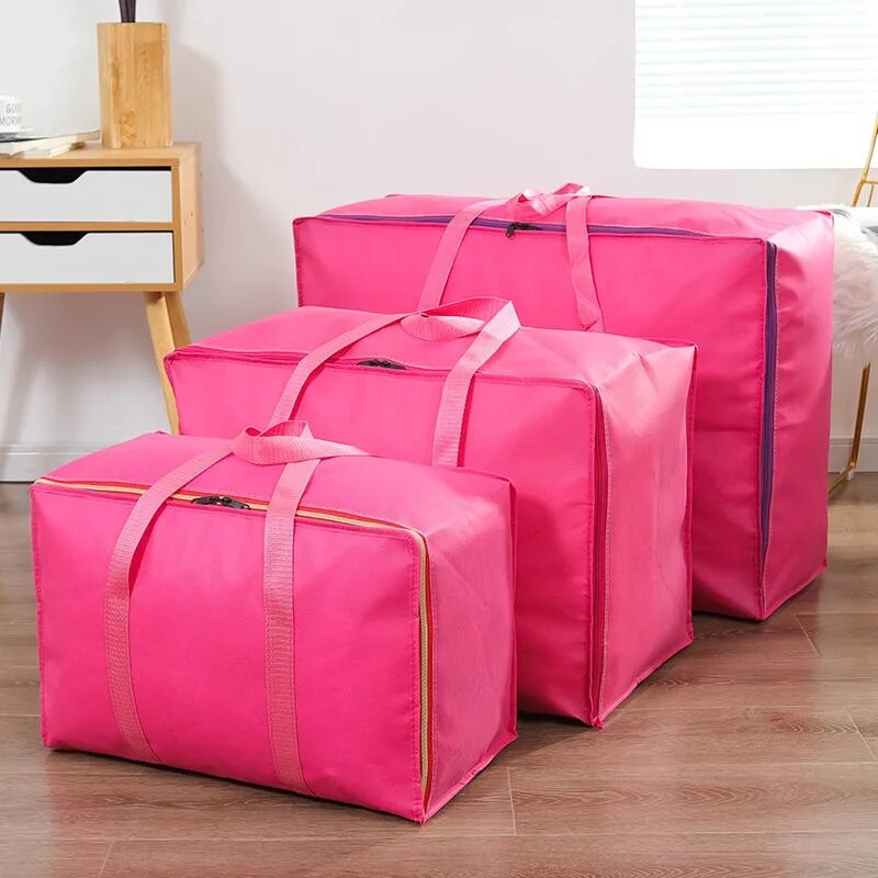 Organizador de colchas en 4 colores para dormitorio, bolsa de almacenamiento de ropa en movimiento, armario grande, camiseta, abrigo, pantalones, estuche de acabado a prueba de agua