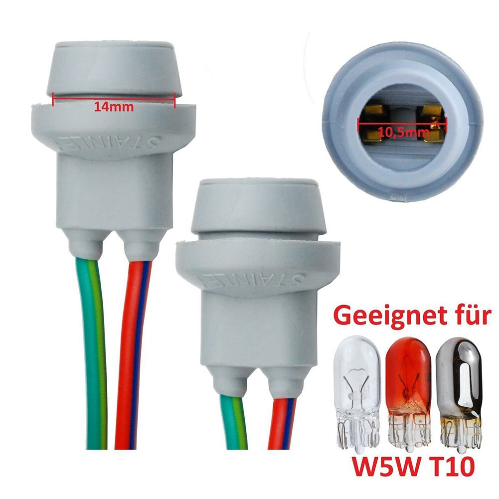 Fitting led verlichting fitting lamp accessoire vervanging 2 stuks  t10 rubberen basis