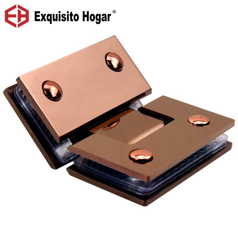 Rose Gold Edelstahl 304 Feste Schlecht Clip Dusche Zimmer Scharnier Rahmenlose Glas Tür hoch Und Unten Ordner Falten Seite