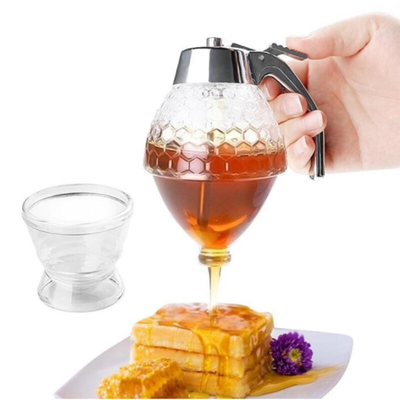 Krystal honning dispenser og varmere sæt honning sirup bi potte krukke