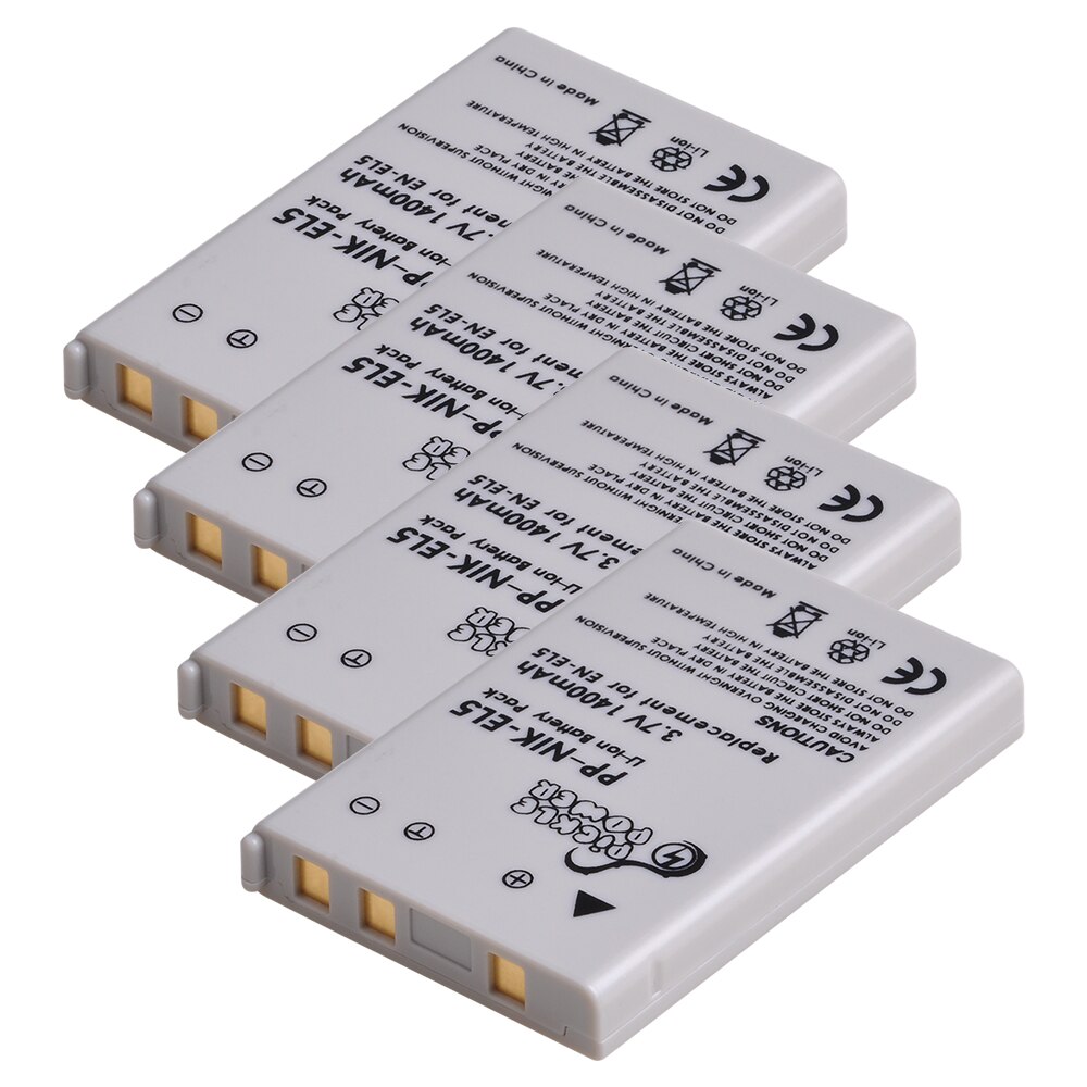 Batería EN-EL5 EL5 ENEL5 para cámara, Cargador USB LED para Nikon Coolpix P530, P520, P510, P100, P500, P5000, P5100, P6000, 3700, 4200: 4 battery