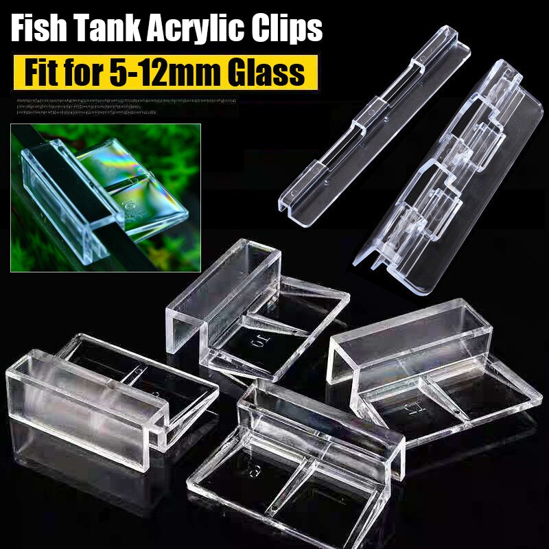 5/6/8/10/12Mm Acryl Clips Glas Deksel Aquarium Ondersteuning Houders Beugel aquarium Accessoires