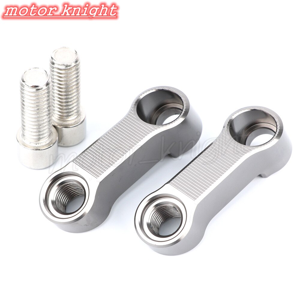 Para CB1000R CB600F Hornet CB600/CB900 CB1300SF CB750 CB400 extensores de espejos de motocicleta adaptador de extensión espaciadores: GRAY 10mm screw