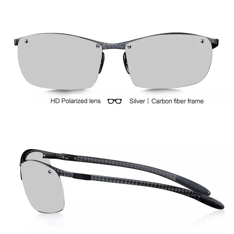 Dropshipping occhiali da suola in fibra di carbonio completi UV400 occhiali da suola sportivi polarizzati ciclismo guida pesca antiriflesso Gafas De Sol: verde