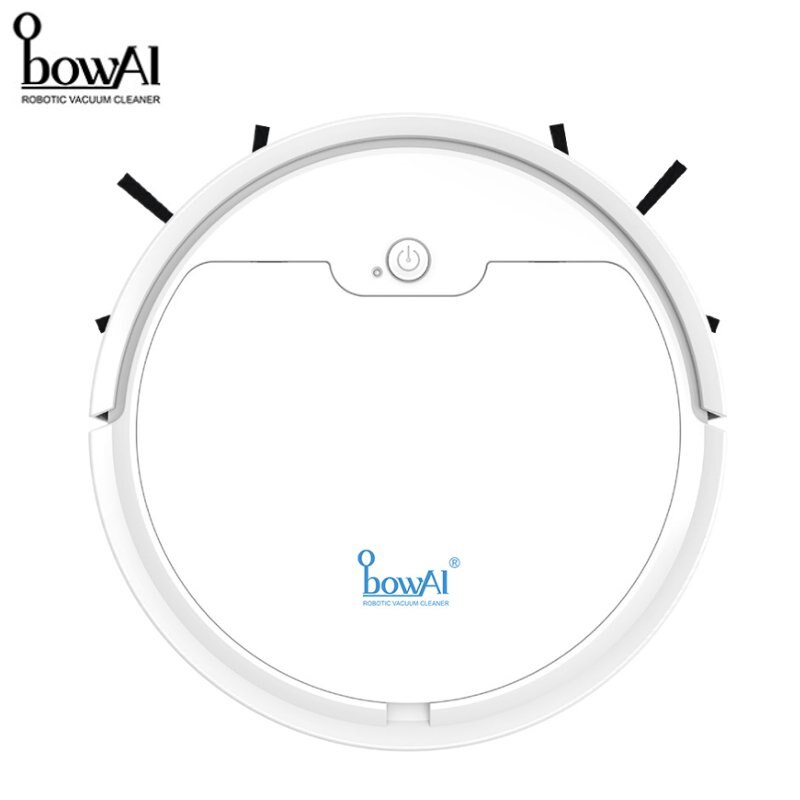 BOWAI-Robot aspirador inalámbrico inteligente, 2000mAh, bajo ruido, barrido automático, limpieza planificada, negro: Blanco