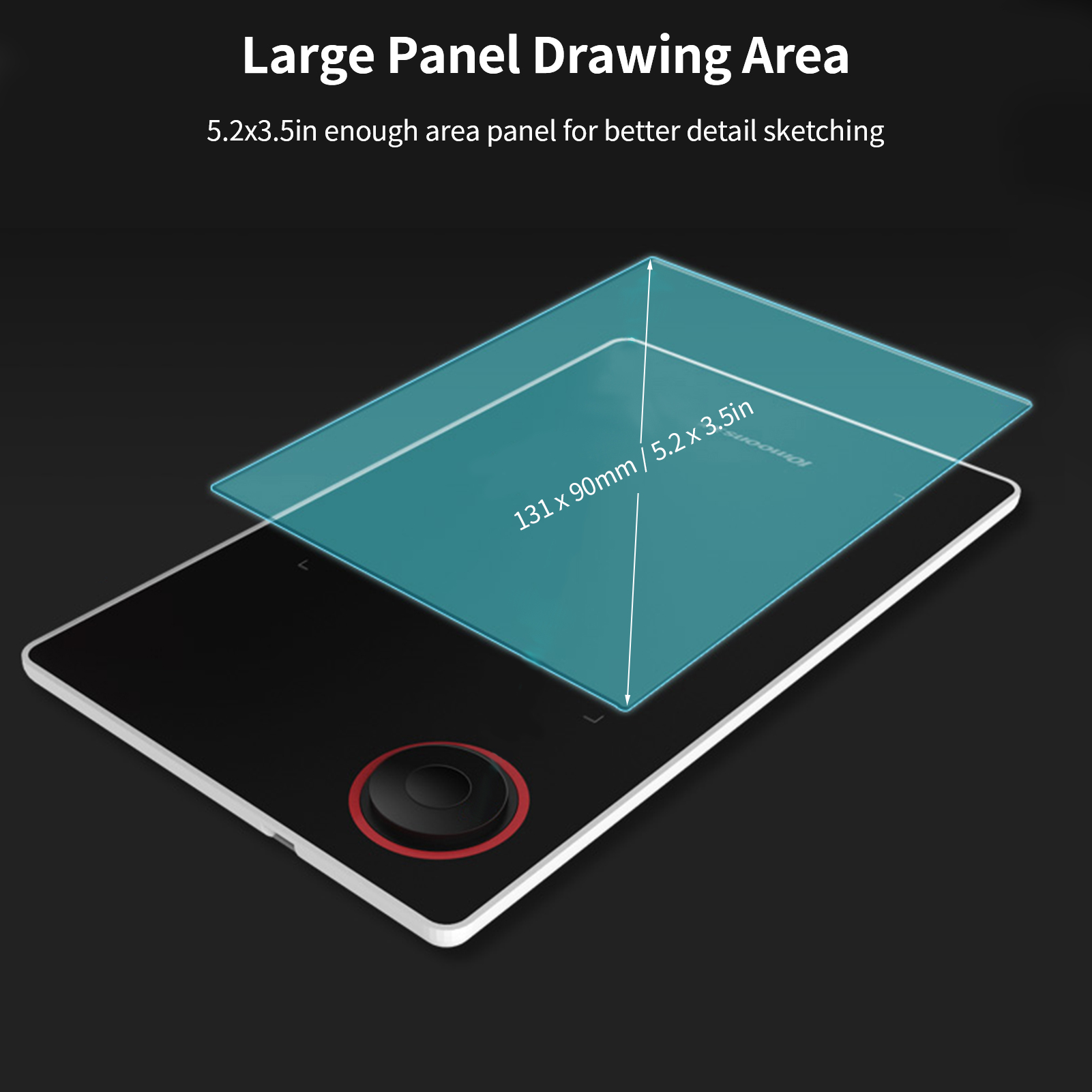 10moons G50 Graphics Drawing Tablet Ultralight Digital Art Creation Sketch 5.2x3.5in Inches for Drawing Designing Teaching