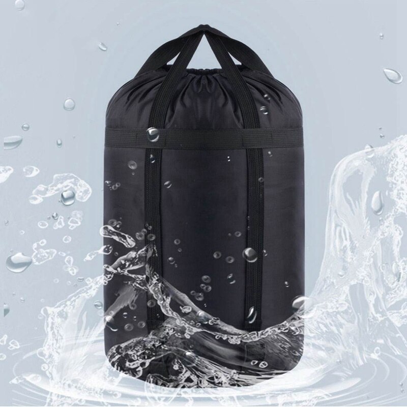 M-Tac Slaapzak compressie spullen zak militaire waterbestendige compressiezak lichtgewicht nylon compressiezak voor reizen, kamperen, wandelen, buiten (zwart, XL - 40 liter