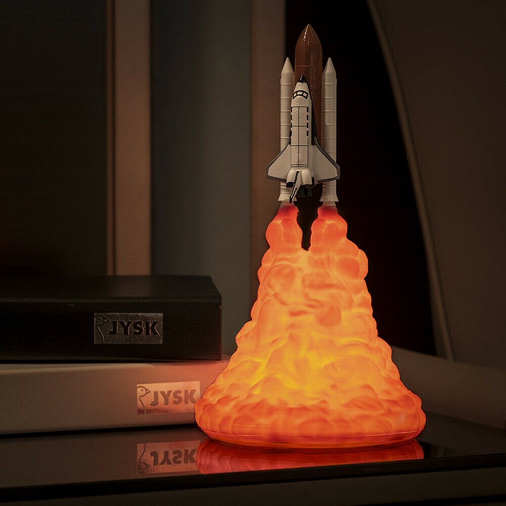 1Pc 3D Print Space Shuttle Rocket Nachtlampje Led Tafel Bureaulamp Room Decor Huishoudelijke Decoraties
