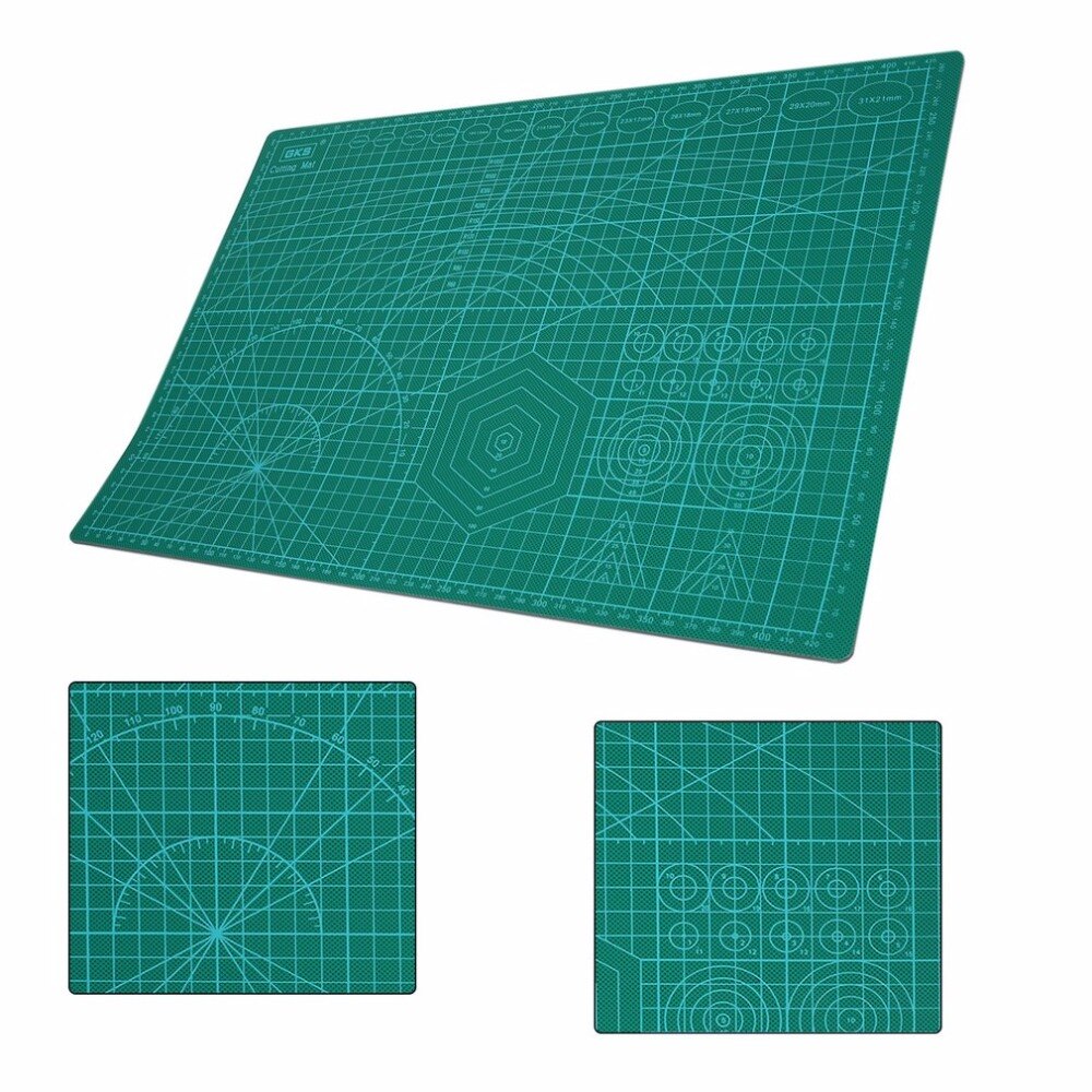 A3 PVC Leather Carving Pad Cutting Mat Grid Lines Craft Card Paper Board Cut Pad Handbook DIY Cutting Double-Sided 45*30CM
