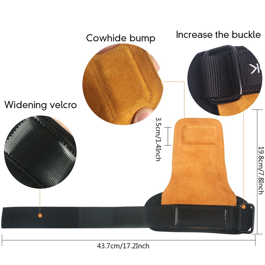 1 Paar Gewichtheffen Handschoenen Gym Verstelbare Gewatteerde Pols Wraps Ondersteunen Palm Protector Zware Bandjes Bodybuilding