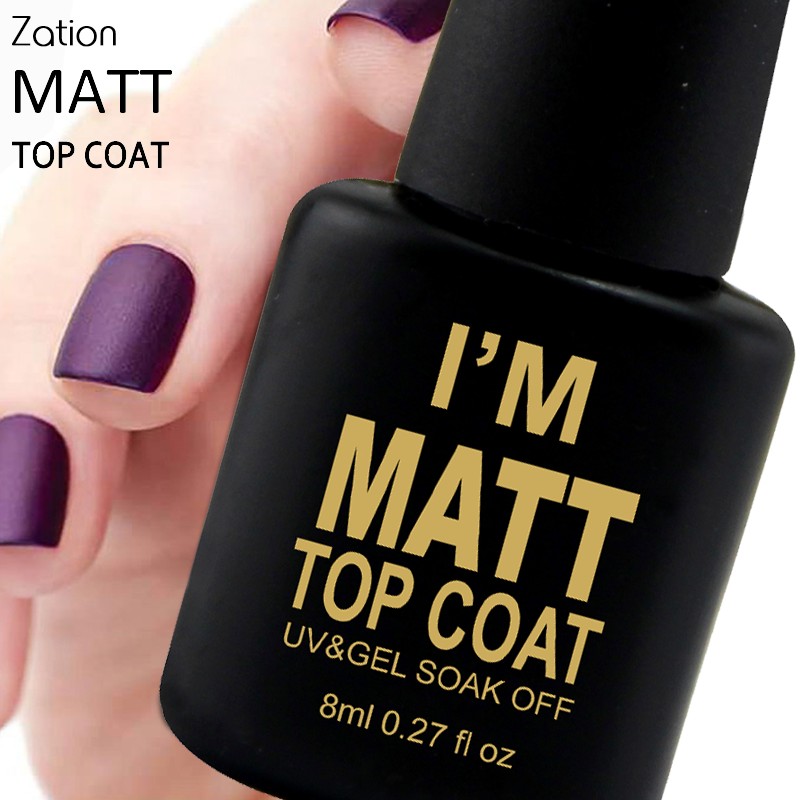 Zation Matte Top Coat Nail Art Uv Gel Lucky voor Manicure Eenvoudige Reiniging Gel Vernis Lak Gezonde en Niet Giftig Acryl lijm