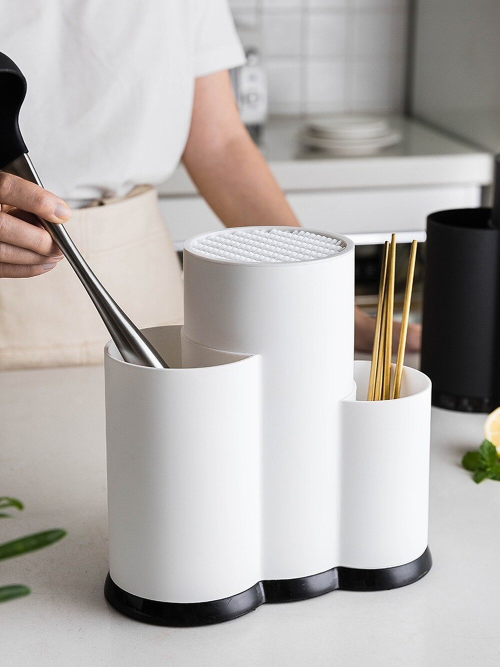 Multifunctionele pp messenhouder snijplank keukenbenodigdheden messenhouder multifunctionele opbergbox servies  zm917