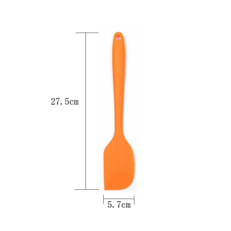Multicolore alimentaire antiadhésif beurre cuisson Silicone spatule ensemble Cookie pâtisserie grattoir gâteau cuisson spatule Silicone spatule: large orange