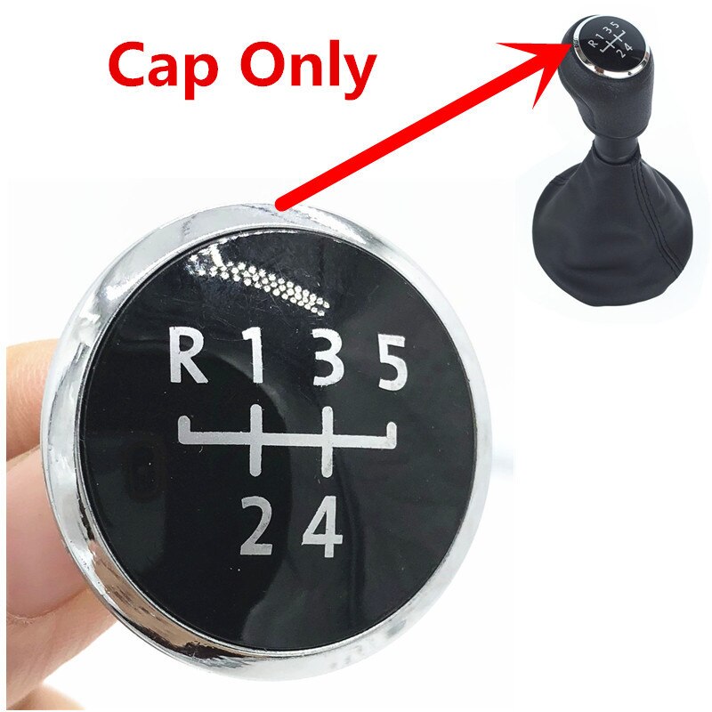 Perilla de palanca de cambios Manual para coche, cubierta de bolígrafo con emblema, insignia para Volkswagen VW Transport T5 T5.1 Gp T6 5/6-2003, velocidades