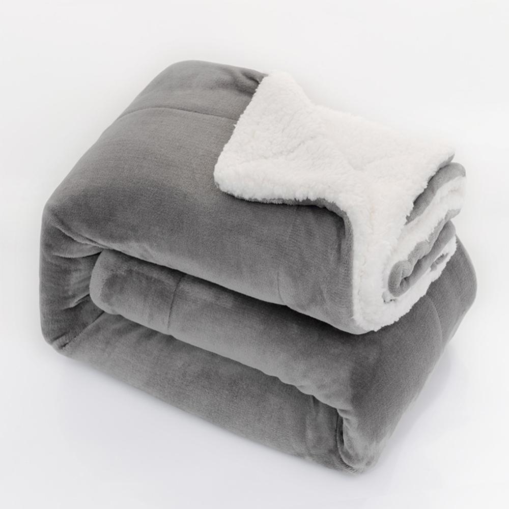 Super Soft Cozy Luxe Bed Deken Kunstmatige Fleece Dekens En Gooit Adult Dikke Warm Winter Dekens Thuis Op Twin Beddengoed: Gray