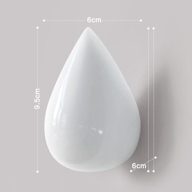 8 x 5 x 5cm watermuurhangers voor het ophangen van jassen, hoeden, kleding, wit/zwart/goud/rood/blauw/groen premium hars wandhaken p: H