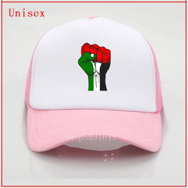 Palestina Speranza cappello con scudo di plastica cappelli della spiaggia delle donne cappello di maglia del cappello del sole per le ragazze di Stampa Personalizzata cappelli per le donne berretto da baseball: pink-white / Adult