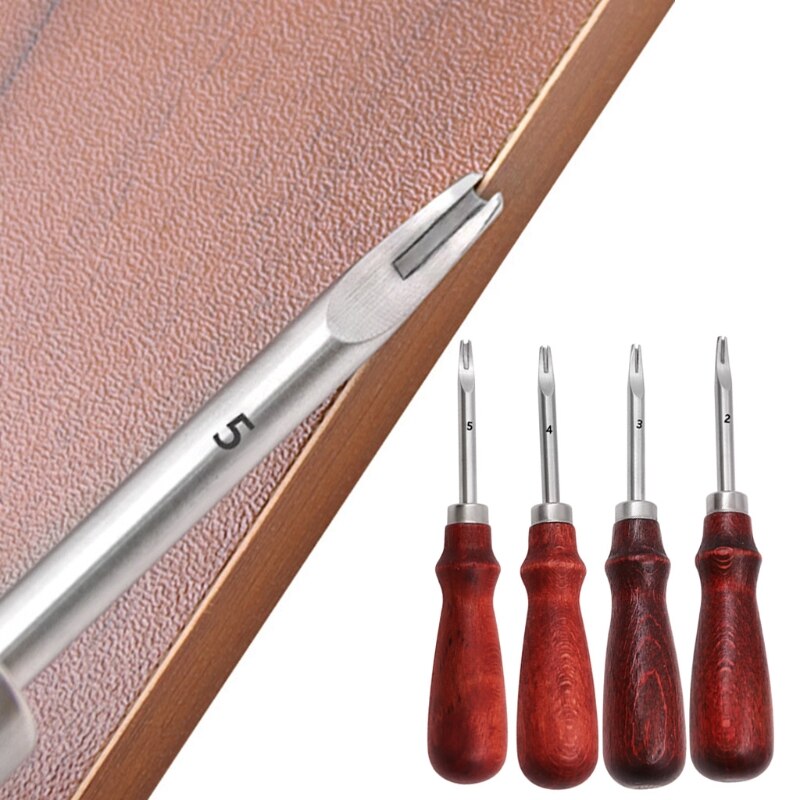 Leathercraft Lock Stitch Sewing Awl Thread Kit Needles Stitch Leather Fabric