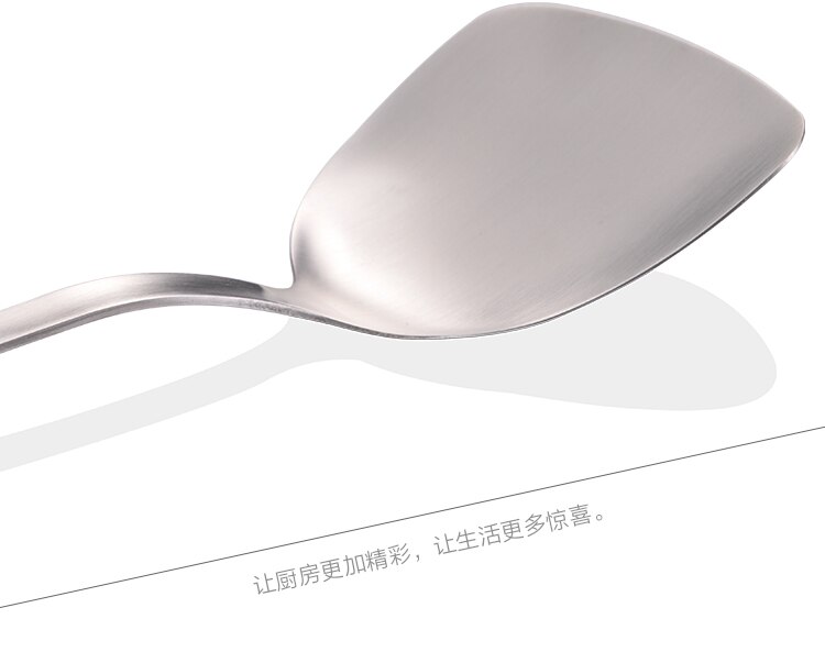 Köksutrustning sand lätt sked lång matlagningsskyffel sked rostfritt stål köksutrustning trähandtag spatel