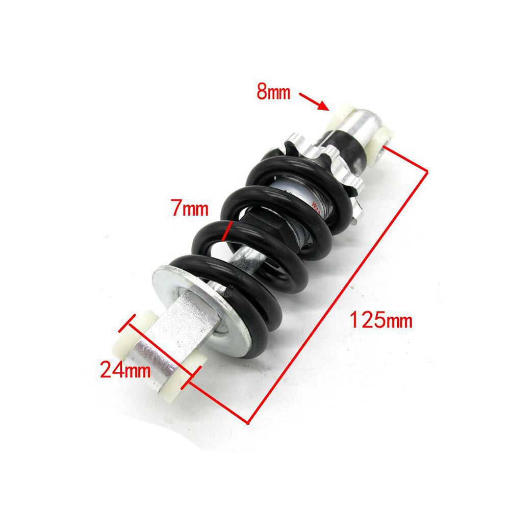 Støddæmper affjedring til cykel e-cykel motorcykel atv scooter snavs pit elektrisk cykel 125mm 150mm 160mm 170mm 180mm: Sort