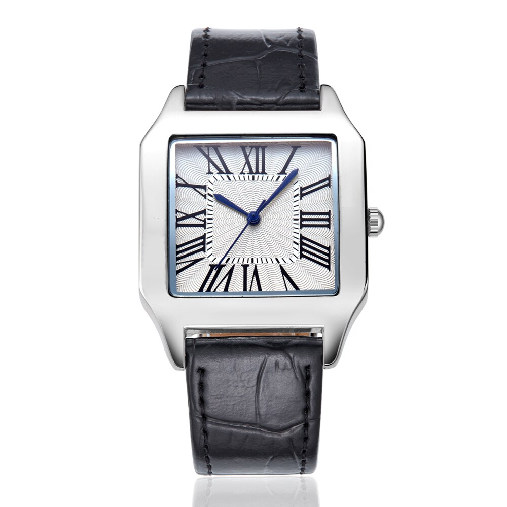 Eyki Brand Couple Tables Lovers Watch Formal Leather Strap Square Dial Waterproof Quartz Watch Women Clock Wrist Watches For Men: 5047