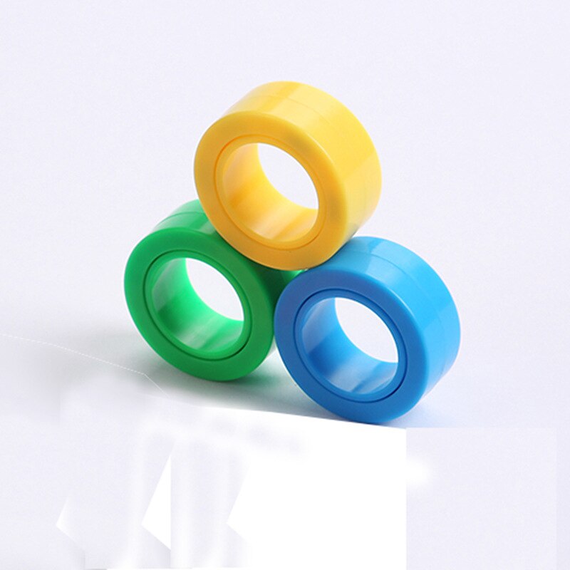 ZK20 EDC Stress Relief Magnetic Ringe Zappeln Spielzeug Für Angst Anti-stress Roller Fingertip Spielzeug Erwachsene Kinder Finger Spinner: M