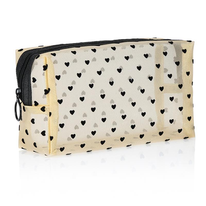 Coofit-Bolsa de maquillaje de malla transparente, organizador de cosméticos de gran capacidad, para exteriores, 1 unidad