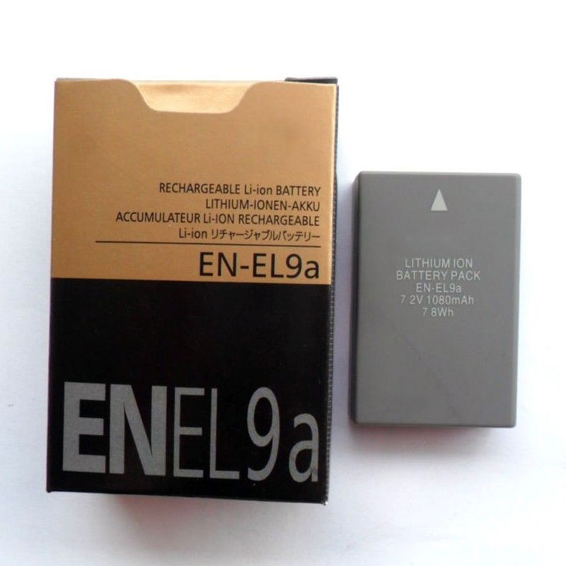 2 unids/lote 1080mAh EN-EL9a es EL9a ENEL9a batería para Nikon D60 D5000 D40X D40 D3X D3000 D30 cámaras