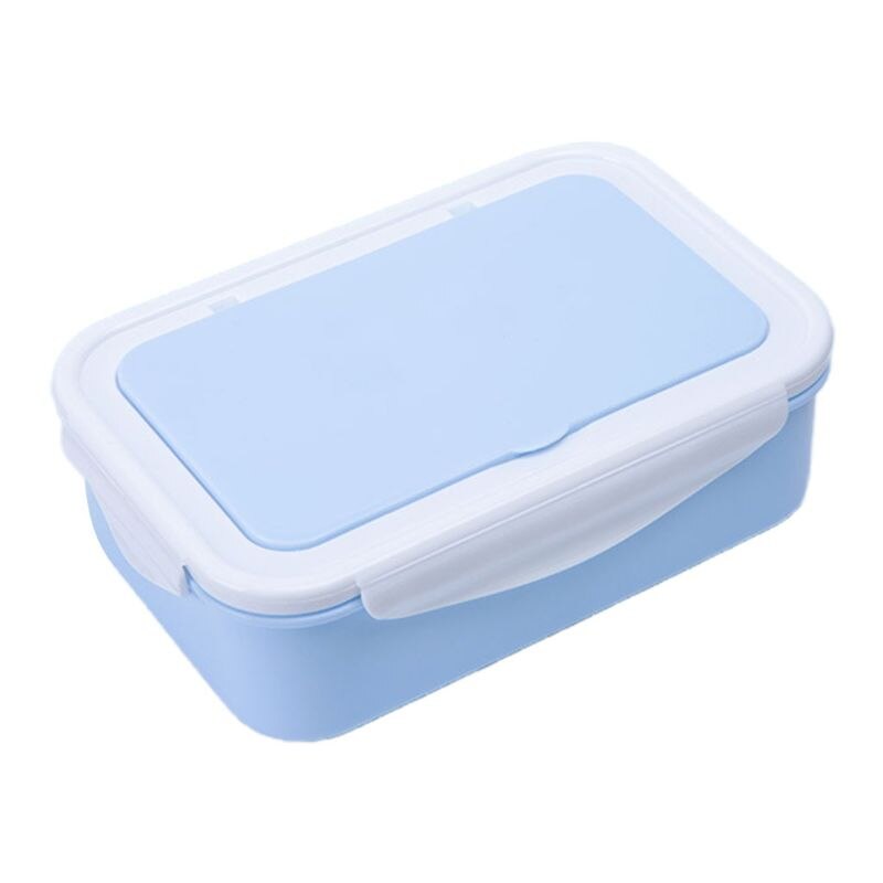 Fiambrera hermética a prueba de fugas, contenedor de comida seguro para microondas, caja de Cassette de comida Bento sellada portátil: Azul
