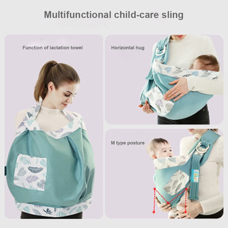 Bæresele slynge nyfødt slynge ammebetræk baby wrap skyggeposer spædbørn ammebetræk bæresele mesh stof