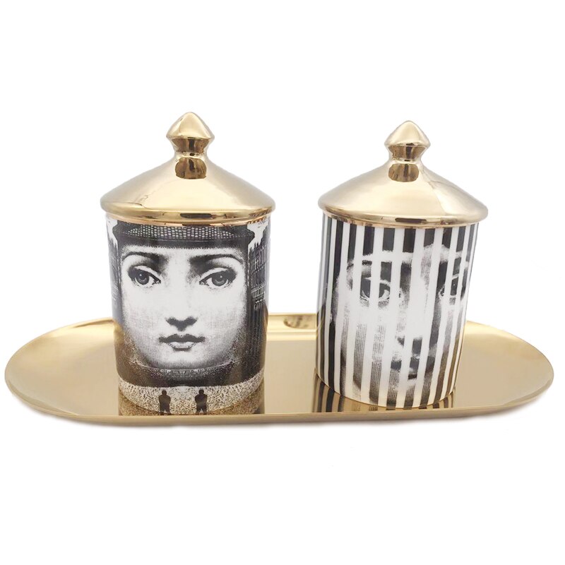 Decorative Jar Make-up Pen Jar Brush Holder Candle Holder Jewerlly Makeup Storage Jar Ceramic Crafts Home Decoration Pen Holder