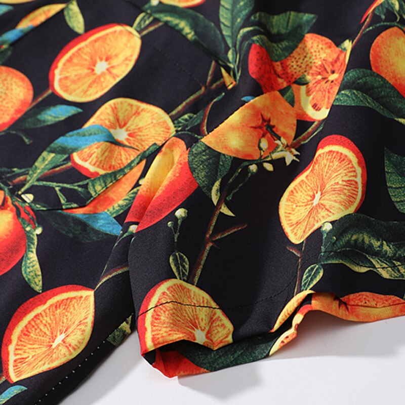 Japansk stil hip hop skjorte herre hawaiian skjorte rose blomster sommer harajuku hawaii tynn kortermet strand skjorte streetwear